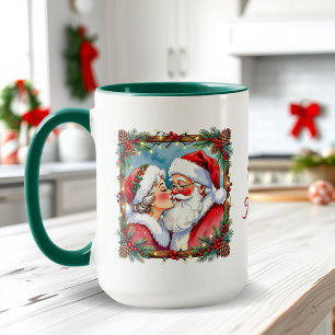 Ein süßes altmodisches Weihnachten Mr und Mrs Cl Tasse