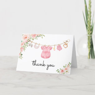 Ein süßes Baby-Baby-Baby-Baby-Kleid Dankeskarte