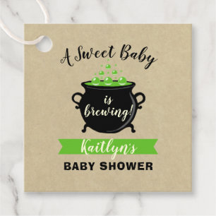 Ein süßes Baby braut Halloween-Kinderdusche Geschenkanhänger