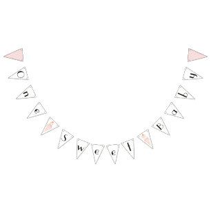 Ein süßes Baby-Eiscreme-Rosa-Mädchen-Baby-Party Wimpelkette