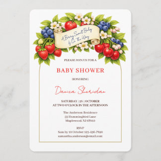 Ein süßes Baby ist auf dem Weg - Babyparty Einladung