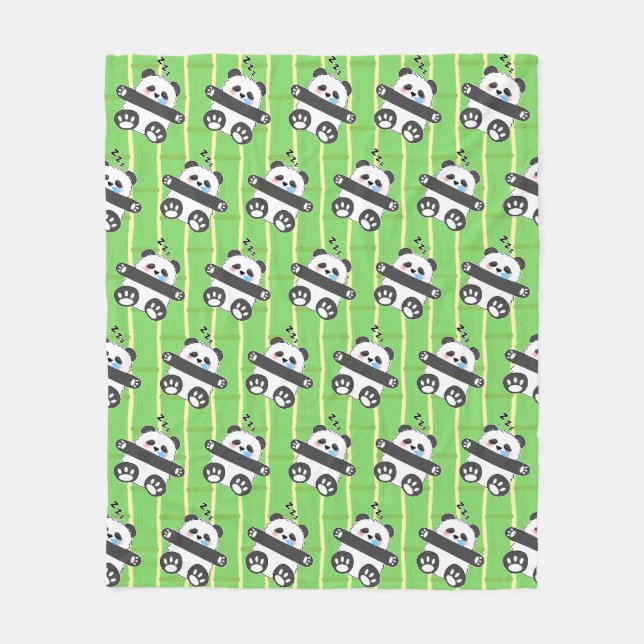 Ein süßes Baby-Panda schläft friedlich Fleecedecke (Vorderseite)