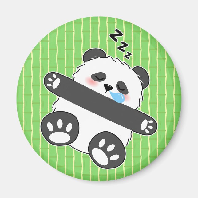 Ein süßes Baby-Panda schläft friedlich Magnet (Vorne)