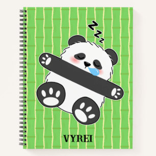 Ein süßes Baby-Panda schläft friedlich Notizbuch