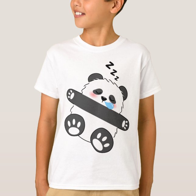 Ein süßes Baby-Panda schläft friedlich T-Shirt (Vorderseite)