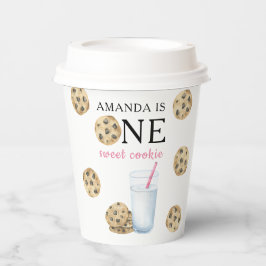 Ein süßes Cookie & Milchmädchen zum ersten Geburts Pappbecher