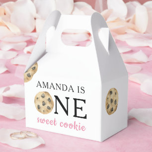 Ein süßes Cookie und Milch Mädchen Erster Geburtst Geschenkschachtel