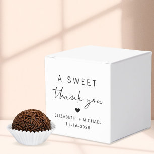 Ein süßes Dankeschön für eine schicke Hochzeit Geschenkschachtel