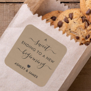 Ein süßes Ende zu einer neuen Beginnmarke, Kraft Quadratischer Aufkleber