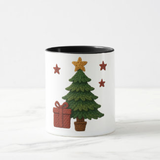 Ein süßes gestricktes Baumgeschenk Tasse