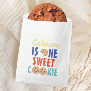 Ein süßes Keks farbenfroh ersten Geburtstag Geschenktütchen