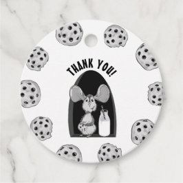 Ein süßes Keks und Milch zum Geburtstag Geschenkanhänger