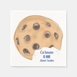 Ein süßes Keks zum ersten Geburtstag Serviette