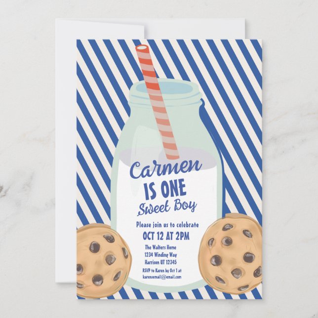 Ein süßes Keks zum Geburtstag Einladung (Vorderseite)