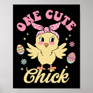 Ein süßes Küken Frohe Ostern Kleinkinder Jungen Mä Poster
