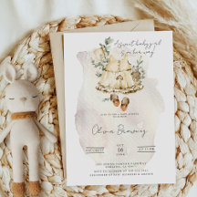 Ein süßes Mädchen | Boho-Baby-Einladung