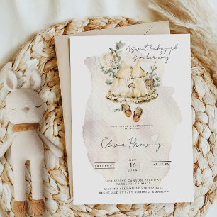 Ein süßes Mädchen Boho-Baby-Einladung Einladung