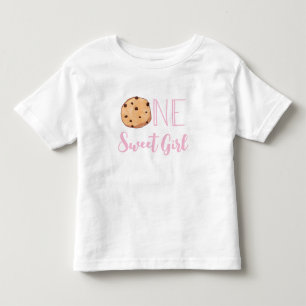 Ein süßes Mädchen Pinker Cookie Geburtstag Kleinkind T-shirt