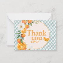 Ein süßes Orange-Baby-Shower-Tag |