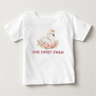 Ein süßes Schwan-Geburtstags-Shirt Baby T-shirt