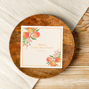 Ein Sweet Peach 1. Geburtstag Papier Napkin Serviette