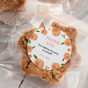 Ein Sweet Peach Aufkleber Etiketten Geburtstag