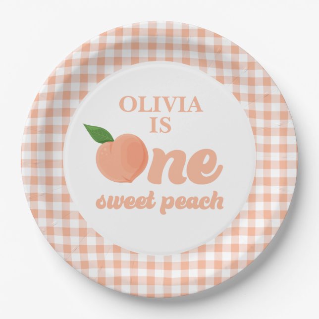Ein Sweet Peach Birthday Paper Teller (Vorderseite)