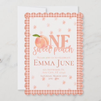 Ein Sweet Peach | Einladung zum ersten Geburtstag