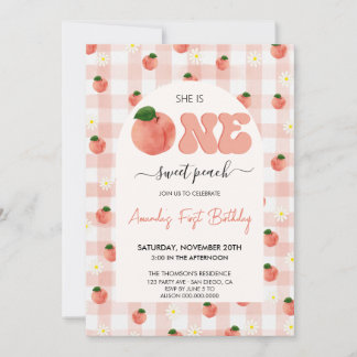 Ein Sweet Peach Geburtstag Einladung