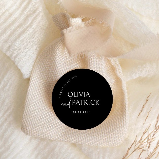 Ein Sweet Vielen Dank Gastgeschenk Hochzeit Aufkle Runder Aufkleber (Von Creator hochgeladen)