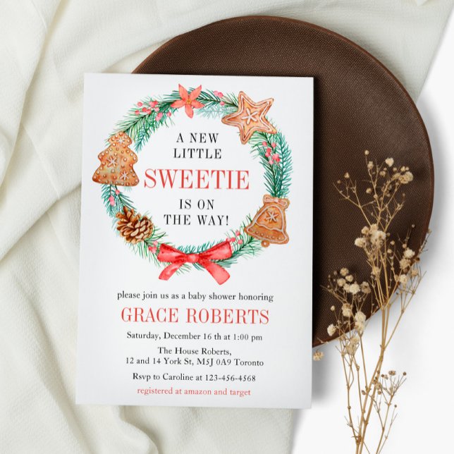 Ein Sweetis ist auf dem Weg Weihnachtsdusche Einladung (Von Creator hochgeladen)