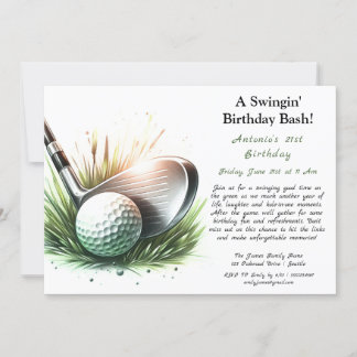 Ein Swingin's Birthday Bash T-Shirt Up for Fun! Einladung