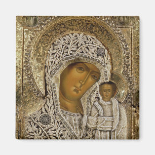 Ein Symbol zeigt die Jungfrau Kasans Magnet