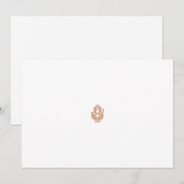 Ein symmetrisches Design mit braunem geometrischem Dankeskarte (Vorne/Hinten)