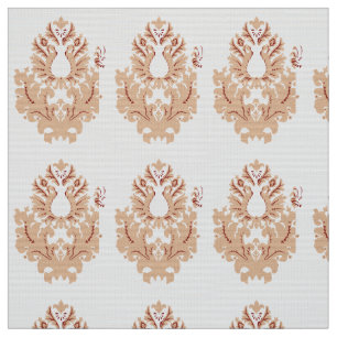 Ein symmetrisches Design mit braunem geometrischem Stoff