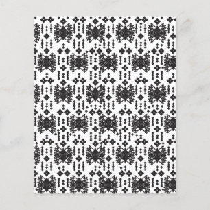 Ein symmetrisches monochromes Design mit komplexen Flyer