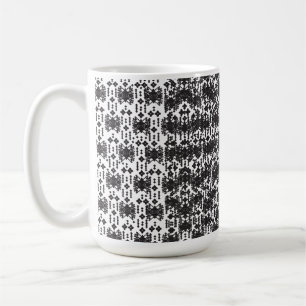 Ein symmetrisches monochromes Design mit komplexen Kaffeetasse