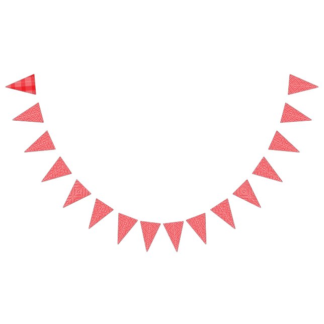 Ein symmetrisches Muster mit rot, orange und p Wimpelkette (Alle)