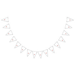 Ein symmetrisches rotes Grafikdesign mit geometris Wimpelkette