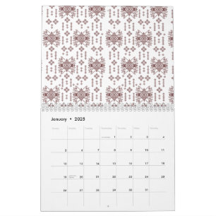 Ein symmetrisches weißes Packpapier mit einem Retp Kalender