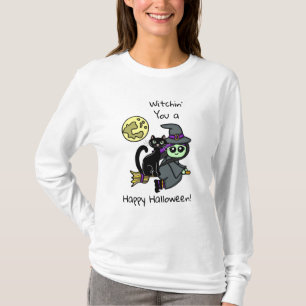 Ein T-Shirt mit der Aufschrift "Witchin you a Happ