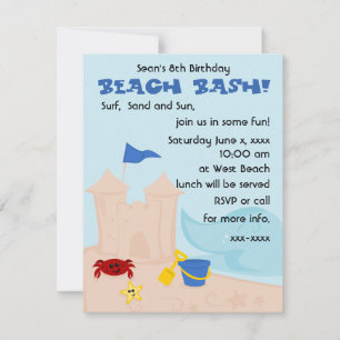 Ein Tag am Strand Einladung