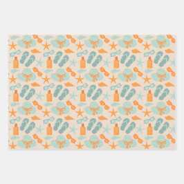 Ein Tag am Strand Geschenkpapier Set