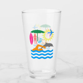 Ein Tag am Strand Glas