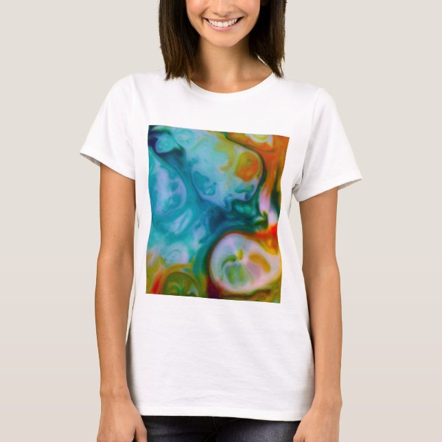 "Ein Tag am Strand" grundlegender T - Shirt (Vorderseite)