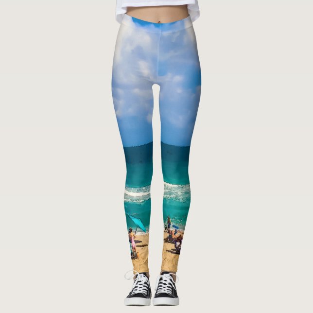 Ein Tag am Strand Leggings (Vorderseite)