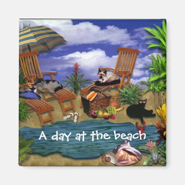 Ein Tag am Strand Magnet (Vorne)
