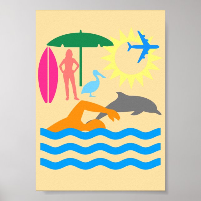 Ein Tag am Strand Poster (Vorne)