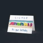 EIN TAG "AM STRAND" **SISTER** AM GEBURTSTAG KARTE<br><div class="desc">Dies kann eine PERFECT Karte zum Geburtstag eines Menschen sein! Schicken Sie es an den "besonderen" SISTER in Ihrem Leben!" UND FÜR DEN STRAND LOVER!!!!!! VIELEN DANK,  dass Sie bei einem meiner acht Läden angehalten haben!!!!</div>