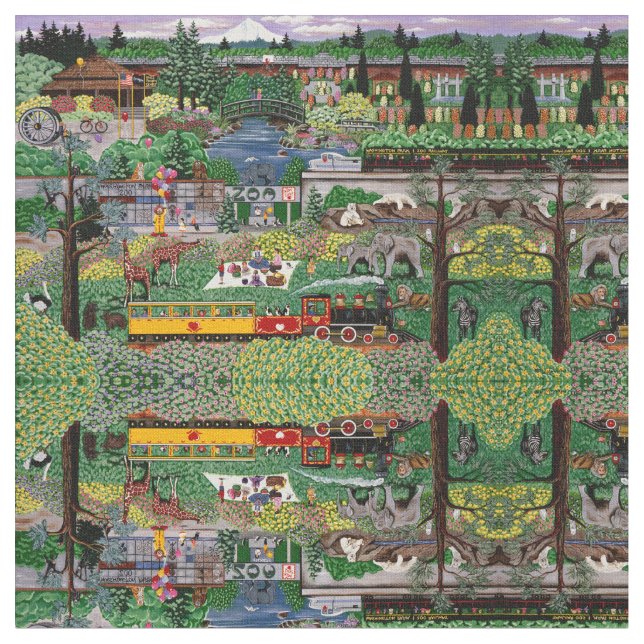 Ein Tag am Zoo Stoff (Nahaufnahme)